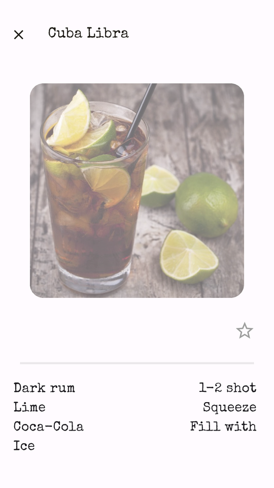 Full cocktail recipe with ingredients, instructions, comments and votes